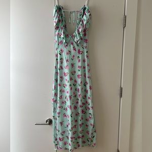 Spring satin Floral Zara dress size L